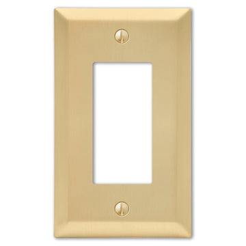 Century Satin Brass Steel - 1 Rocker Wallplate - Wallplate Warehouse 163RSB 070686586174 1 Rocker