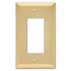Century Satin Brass Steel - 1 Rocker Wallplate