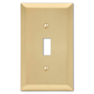 Century Satin Brass Steel - 1 Toggle Wallplate - Wallplate Warehouse 163TSB 070686586150 1 Toggle