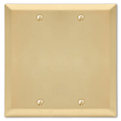 Century Satin Brass Steel - 2 Blank Wallplate