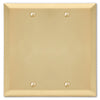Century Satin Brass Steel - 2 Blank Wallplate - Wallplate Warehouse 163BBSB 070686586839 2 Blank