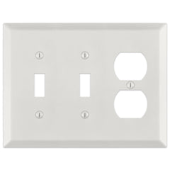 Century Warm White - 2 Toggle/1 Duplex Wallplate