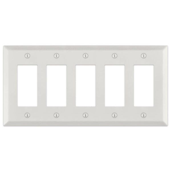 Century Warm White - 5 Rocker Wallplate - Wallplate Warehouse 163R5-WW-B 70686022597 5 Rocker