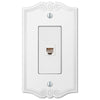 Charleston White Plastic - 1 Phone Jack Wallplate - Wallplate Warehouse 39PHW 070686580783 Phone Jacks