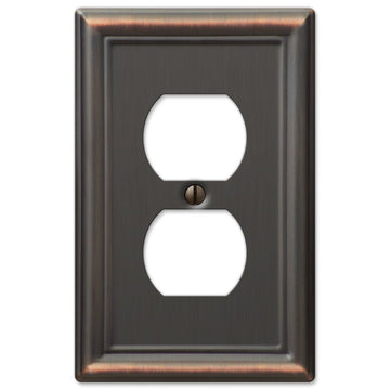 Chelsea Aged Bronze Steel - 1 Duplex Wallplate - Wallplate Warehouse 149DDB 070686559680 1 Duplex