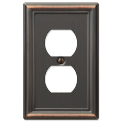 Chelsea Aged Bronze Steel - 1 Duplex Wallplate