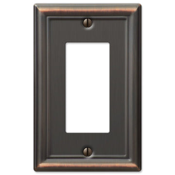 Chelsea Aged Bronze Steel - 1 Rocker Wallplate - Wallplate Warehouse 149RDB 070686559697 1 Rocker