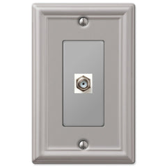 Chelsea Brushed Nickel Steel - 1 Cable Jack Wallplate