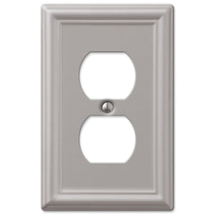 Chelsea Brushed Nickel Steel - 1 Duplex Wallplate
