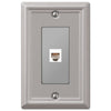 Chelsea Brushed Nickel Steel - 1 Phone Jack Wallplate - Wallplate Warehouse 149PHBN 070686580219 Phone Jacks