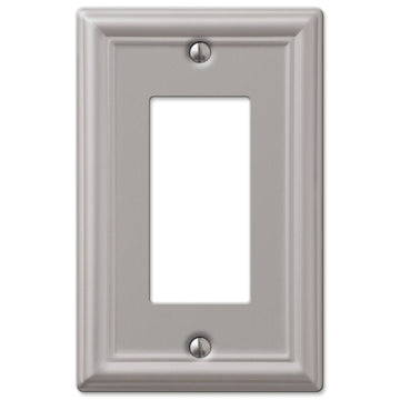 Chelsea Brushed Nickel Steel - 1 Rocker Wallplate - Wallplate Warehouse 149RBN 070686559734 1 Rocker