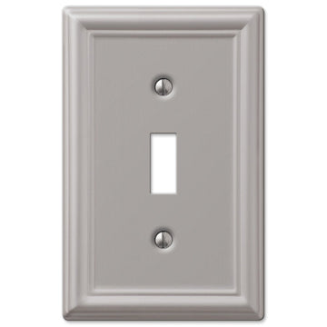 Chelsea Brushed Nickel Steel - 1 Toggle Wallplate - Wallplate Warehouse 149TBN 070686559710 1 Toggle