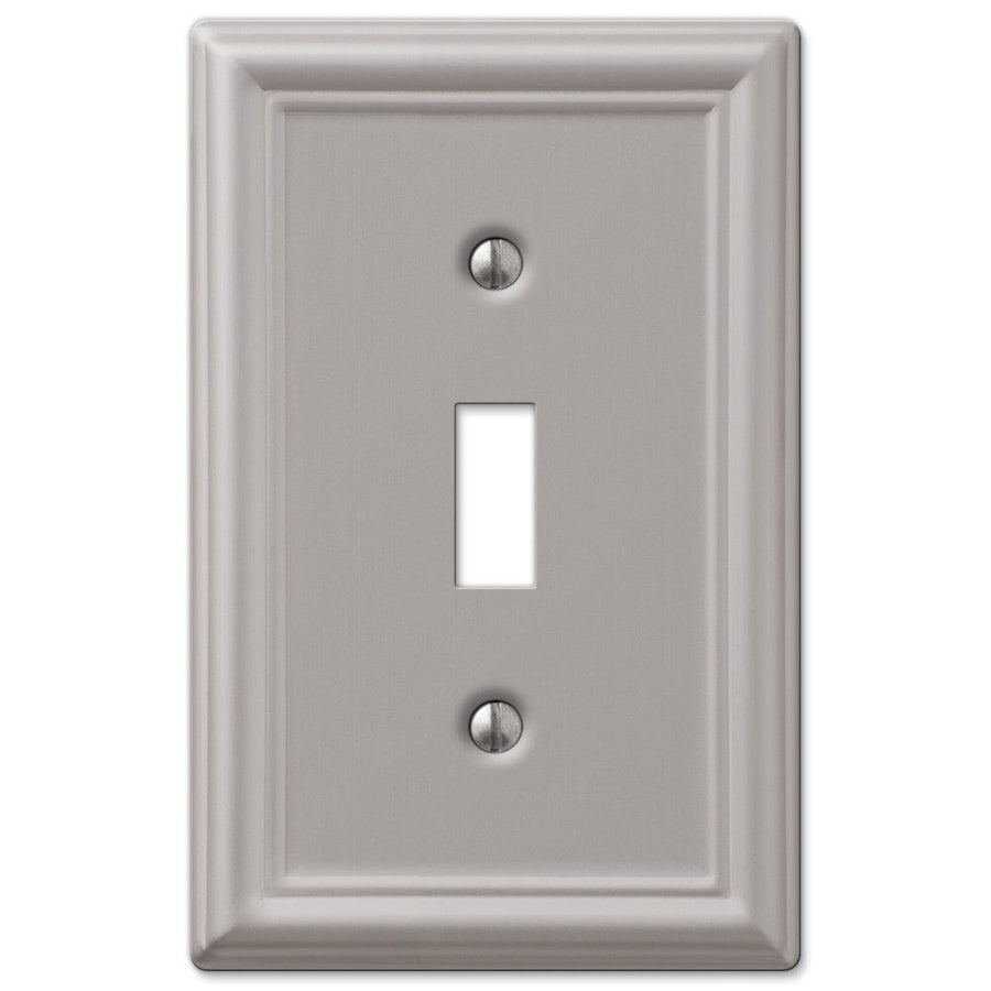 Chelsea Brushed Nickel Steel - 1 Toggle Wallplate - Wallplate Warehouse 149TBN 070686559710 1 Toggle