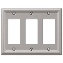 Chelsea Brushed Nickel Steel - 3 Rocker Wallplate
