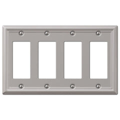 Chelsea Brushed Nickel Steel - 4 Rocker Wallplate