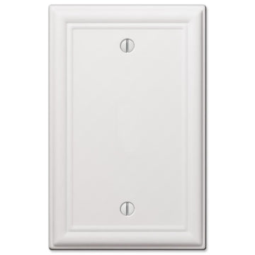 Chelsea White Steel - 1 Blank Wallplate - Wallplate Warehouse 149BW 070686582916 1 Blank