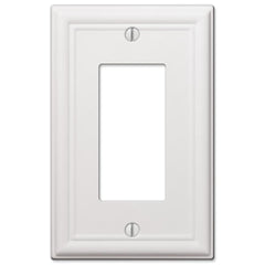 Chelsea White Steel - 1 Rocker Wallplate