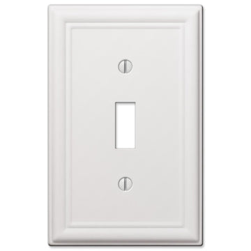 Chelsea White Steel - 1 Toggle Wallplate - Wallplate Warehouse 149TW 070686582770 1 Toggle