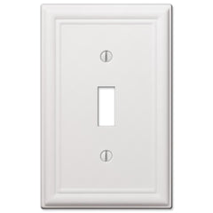 Chelsea White Steel - 1 Toggle Wallplate