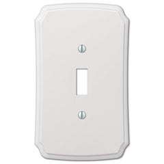 Classic White Plastic - 1 Toggle Wallplate