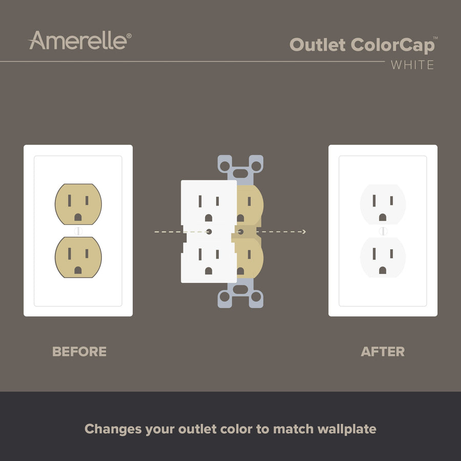 ColorCaps White - 2 Pack - Wallplate Warehouse CC - CDO - W 070686017562 Cable Jacks