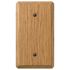 Contemporary Light Oak Wood - 1 Blank Wallplate