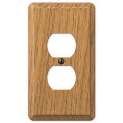 Contemporary Light Oak Wood - 1 Duplex Wallplate
