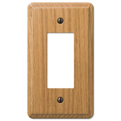 Contemporary Light Oak Wood - 1 Rocker Wallplate