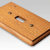 Contemporary Medium Oak Wood - 1 Cable Jack Wallplate - Wallplate Warehouse 901CX 070686581612 Cable Jacks