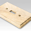 Contemporary Unfinished Ash Wood - 3 Rocker Wallplate - Wallplate Warehouse 401RRR 070686577011 3 Rocker
