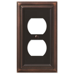 Continental Aged Bronze Cast - 1 Duplex Wallplate