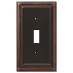 Continental Aged Bronze Cast - 1 Toggle Wallplate