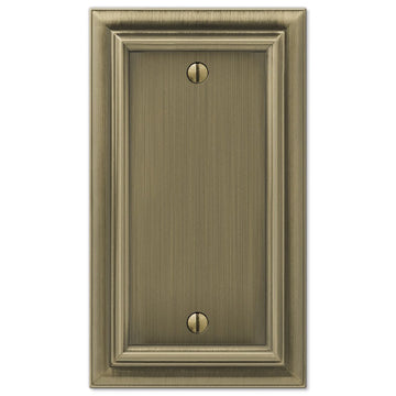 Continental Brushed Brass Cast - 1 Blank Wallplate - Wallplate Warehouse 94BBB 070686572870 1 Blank