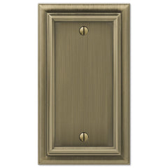 Continental Brushed Brass Cast - 1 Blank Wallplate