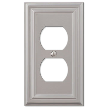 Continental Satin Nickel Cast - 1 Duplex Wallplate - Wallplate Warehouse 94DN 070686556764 1 Duplex