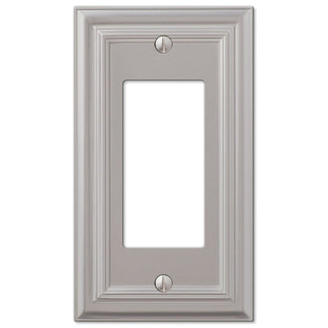 Continental Satin Nickel Cast - 1 Rocker Wallplate - Wallplate Warehouse 94RN 070686556771 1 Rocker