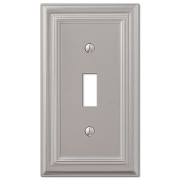 Continental Satin Nickel Cast - 1 Toggle Wallplate - Wallplate Warehouse 94TN 070686555750 1 Toggle