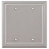 Continental Satin Nickel Cast - 2 Blank Wallplate - Wallplate Warehouse 94BBN - B 070686020685 2 Blank