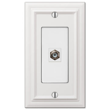 Continental White Cast - 1 Cable Jack Wallplate - Wallplate Warehouse 94CXW 070686581803 Cable Jacks