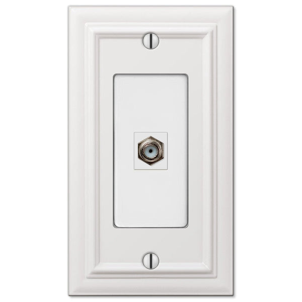 Continental White Cast - 1 Cable Jack Wallplate - Wallplate Warehouse 94CXW 070686581803 Cable Jacks