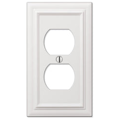 Continental White Cast - 1 Duplex Wallplate