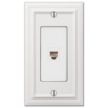 Continental White Cast - 1 Phone Jack Wallplate - Wallplate Warehouse 94PHW 070686581841 Phone Jacks