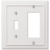 Continental White Cast - 1 Toggle / 1 Rocker Wallplate - Wallplate Warehouse 94TRW 070686577424 1 Toggle / 1 Rocker