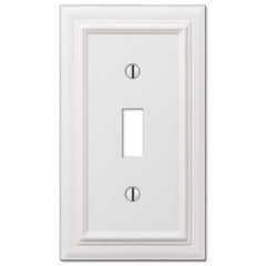 Continental White Cast - 1 Toggle Wallplate