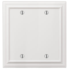 Continental White Cast - 2 Blank Wallplate