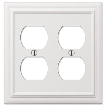 Continental White Cast - 2 Duplex Wallplate - Wallplate Warehouse 94DDW 070686577363 2 Duplex
