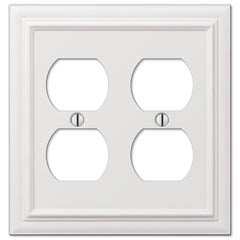 Continental White Cast - 2 Duplex Wallplate