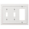 Continental White Cast - 2 Toggle / 1 Rocker Wallplate - Wallplate Warehouse 94TTRW - B 070686020791 2 Toggle / 1 Rocker