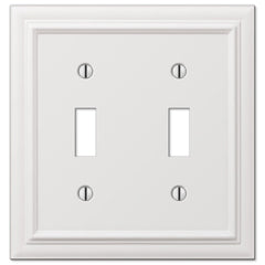 Continental White Cast - 2 Toggle Wallplate