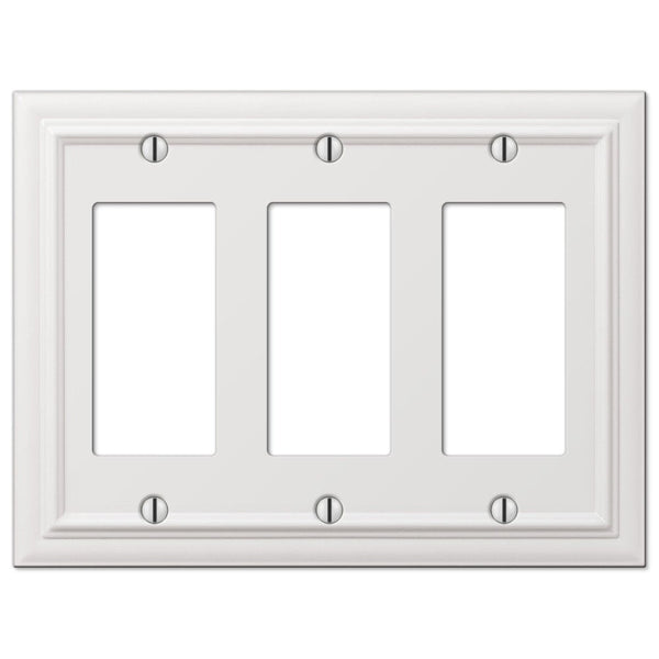 Continental White Cast - 3 Rocker Wallplate - Wallplate Warehouse 94RRRW 070686577400 3 Rocker